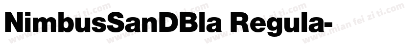 NimbusSanDBla Regula字体转换